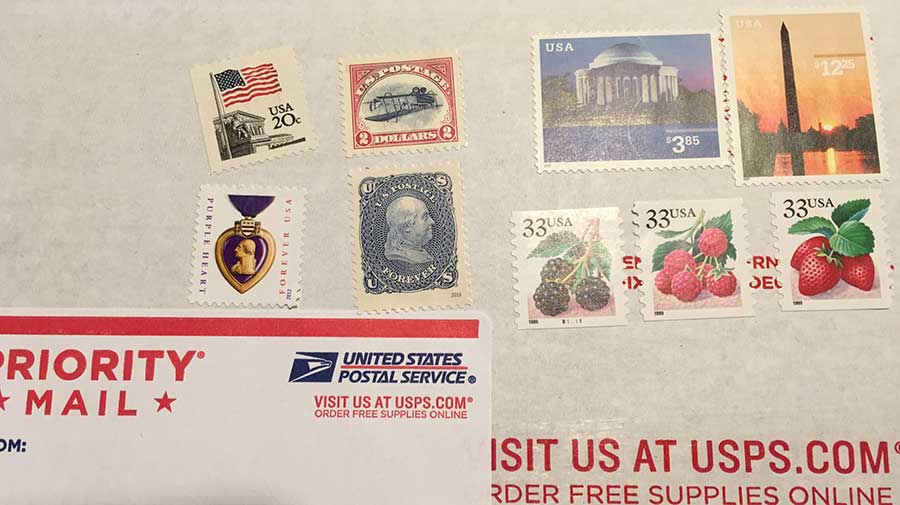using old stamps on priority mail