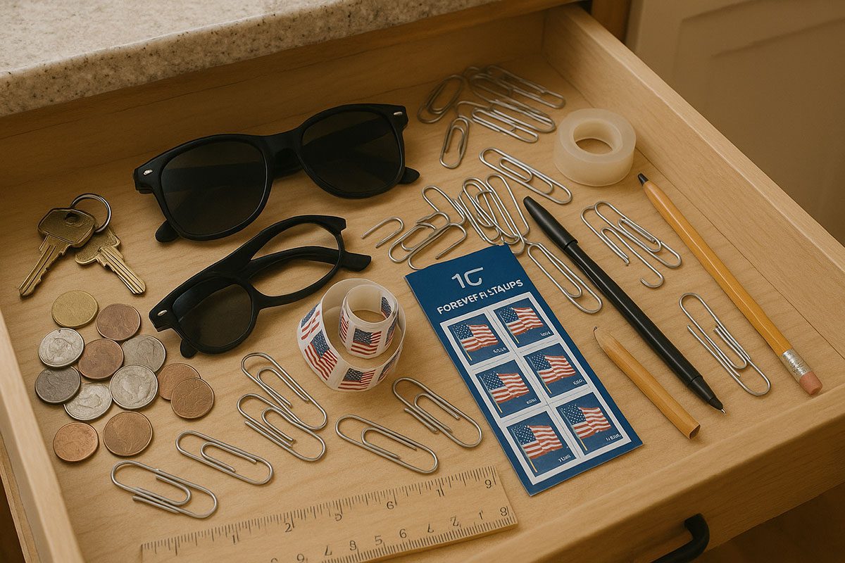 leftover postage stamps